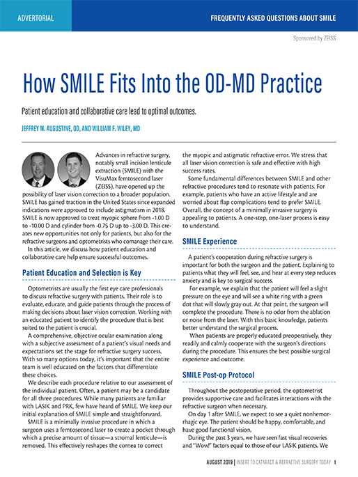 How SMILE Fits Into the OD-MD Practice