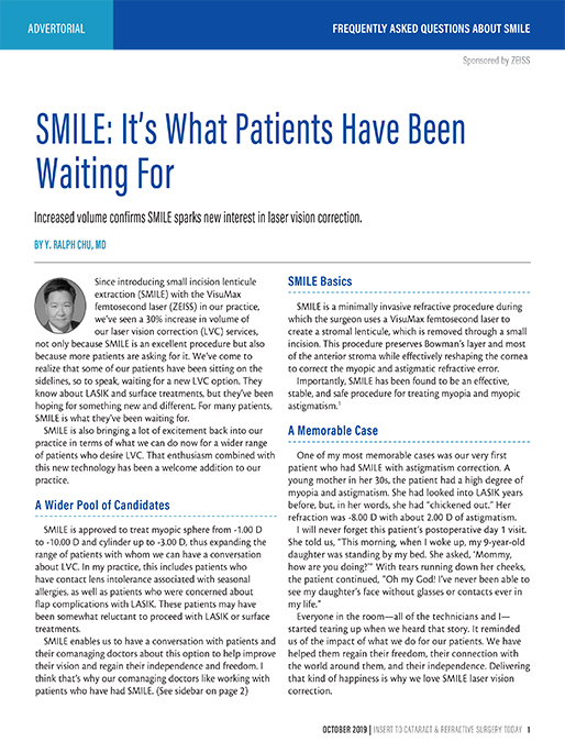 SMILE: It’s What Patients Have Been Waiting For