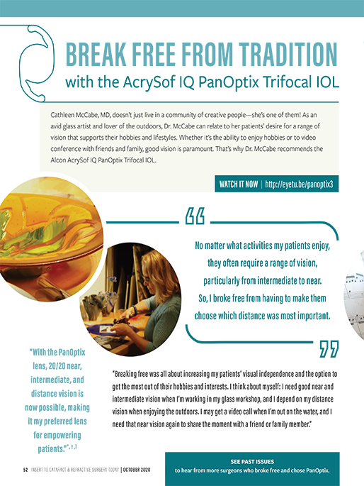 Break Free From Tradition with the AcrySof IQ PanOptix Trifocal IOL – Cathleen McCabe, MD