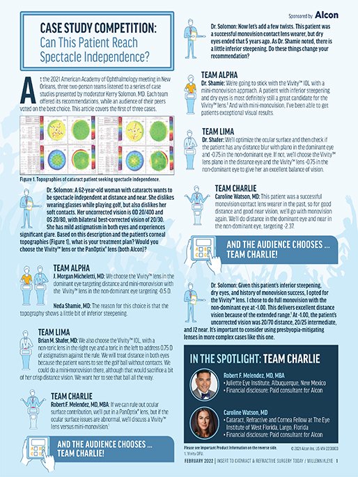 Case Study Competition: Can This Patient Reach Spectacle Independence?